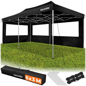 Opvouwbare paviljoen Viola 3x6 m, aluminium, 3 zijpanelen, Verzenden, Nieuw