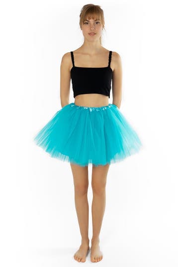 KIMU® Tutu Blauw Tule Rokje L XL XXL Oceaan Blauwe Petticoat, Ophalen of Verzenden, Nieuw, Carnaval