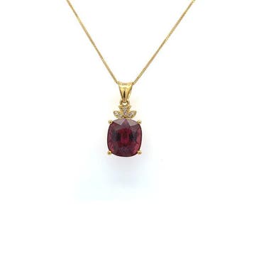 Ketting met hanger - 14 karaat Geel goud - 3.47ct. tw.