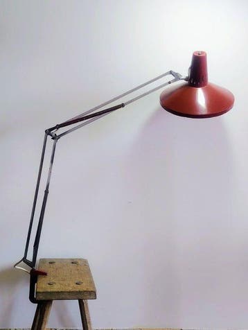Terry Hala Architectural Floor Lamp by H. Busquet for Hala,