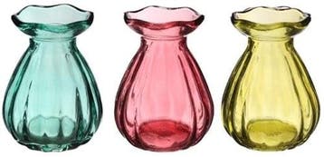 Tafelvaasjes hyacint vaasje fleur ø7 cm hoogte 9 3 stuks, Ophalen of Verzenden, Nieuw