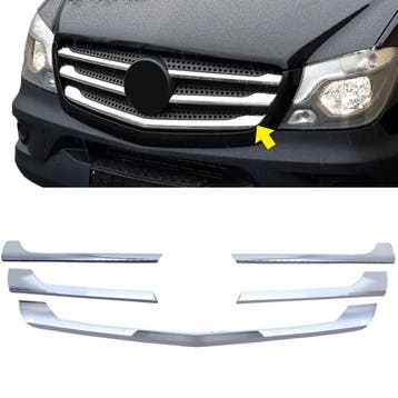Chroom sierlijsten voor de grille – Mercedes Sprinter W906, Auto-onderdelen, Ophalen of Verzenden, Nieuw