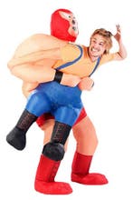 KIMU® Opblaas Kostuum Gedragen Door Sumoworstelaar Opblaasba, Carnaval, Nieuw, Overige maten, Ophalen of Verzenden