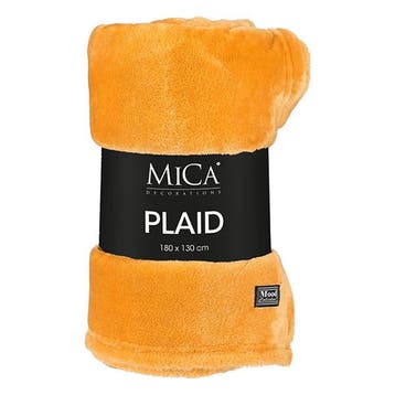 Fleece deken | Mica Decorations | 180 x 130 cm (Geel), Verzenden, Nieuw