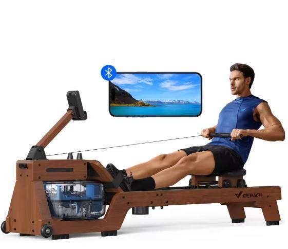 Water Roeimachine – Massief Hout, Bluetooth en Comfortzit, Sport en Fitness, Fitnessapparatuur, Nieuw, Verzenden