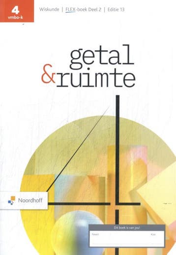 Getal amp Ruimte 4 vmbo k Wiskunde Flex boek 2 9789001055516, Boeken, Verzenden, Zo goed als nieuw