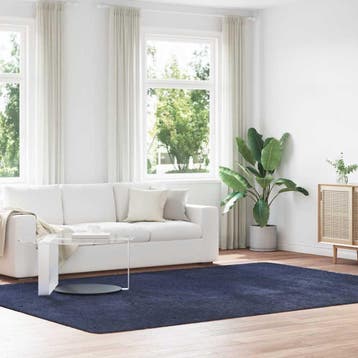 vidaXL Hoogpolig vloerkleed NAVARRA 240x340 cm polyester, Verzenden, Nieuw, Blauw