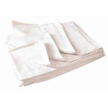Theedoek honingraatstructuur wit (box 10), Verzenden