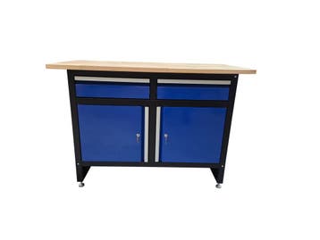 Borg Werkbank 120 cm - met lades en deuren -, Ophalen of Verzenden, Nieuw, 70 tot 120 cm