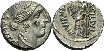 49 v Chr Rom Republik Acilius Glabrio Denar Rom 49 Salus..., Verzenden