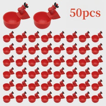 50x Automatische Kippen Drinkbakjes - Efficiënte Waterdispen, Verzenden, Nieuw