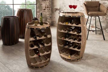 Authentiek wijnrek BODEGA 80cm naturel grenen wijnvat Shabby, Huis en Inrichting, Woonaccessoires | Wijnrekken, Ophalen of Verzenden
