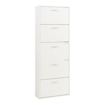 Schoenenkast Sykkylven 5 kleppen wit 169x60x24 cm [en.casa], Huis en Inrichting, Verzenden, Nieuw
