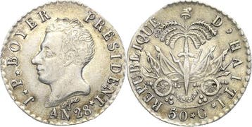 50 Centimes 1850 Haiti Kaiserreich 1849-1859, Verzenden