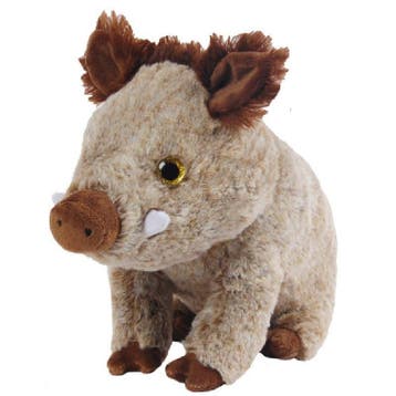 Wild Zwijn Muddy knuffel - pluche - grijsbruin - 25 cm, Verzenden, Nieuw