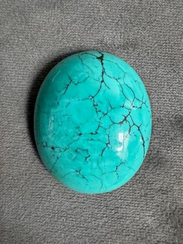 Topkwaliteit AAA - Natuurlijke turkoois cabochon uit Tibet.