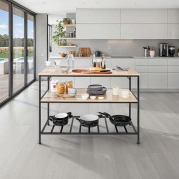 Keukenrek Akeley - Industrieel licht hout, eiken Sonoma, Verzenden, Nieuw