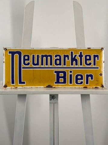Neumarkter Bier - Emaille plaat - 50x20 cm - Gemaakt van