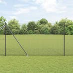 vidaXL Gecombineerd draadhek met spikes Staal Grijs Mesh, Verzenden, Nieuw, IJzer