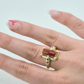 Koraal - Zilver, Verguld, Zonder reservering - Ring -