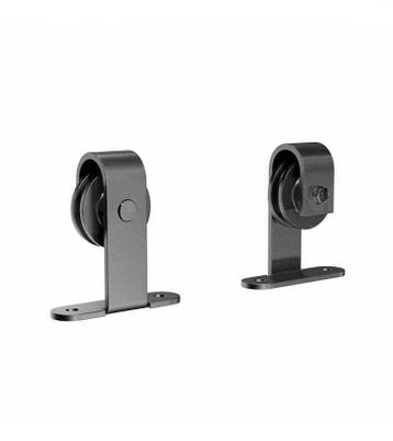Schuifdeurrollers - Bovenop set van 2 - Zwart, Nieuw