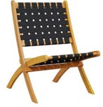 Set van 2 Opvouwbare Tuinstoelen – Acaciahout en Olefin Stof, Verzenden, Nieuw