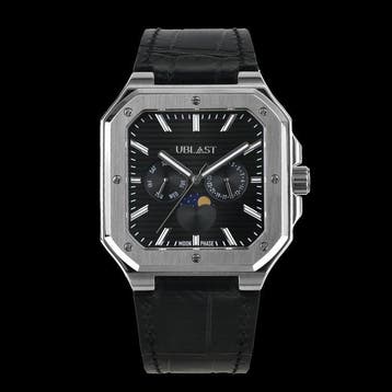 Ublast - Square - Moonphase Calendar - REF.UBSQML44BK - Ltd., Sieraden, Tassen en Uiterlijk, Horloges | Heren, Nieuw
