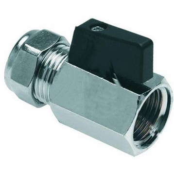 Riko Kogelkraan mini - Kiwa - 1/2bi x 15mm knel - Chroom, Ophalen of Verzenden, Nieuw, Overige materialen