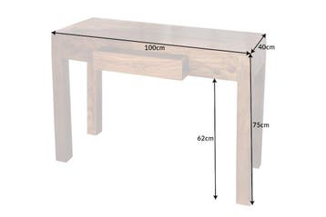 Solide secretaire MAKASSAR consoletafel van 100 cm Sheesham, Ophalen of Verzenden, Nieuw
