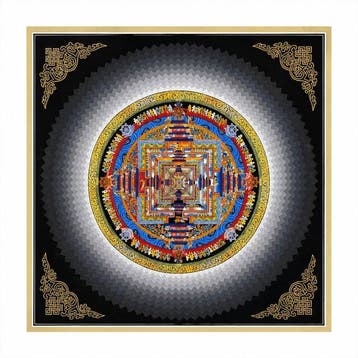 Purna Lama - Gold Kalachakra Mandala | Handpainted