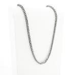 Zilveren robuuste koningsschakel ketting, Sieraden, Tassen en Uiterlijk, Kettingen, Ophalen of Verzenden, Gebruikt, Overige kleuren