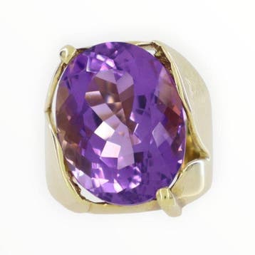 Ring - 18 karaat Geel goud - Ametista, Sieraden, Tassen en Uiterlijk, Nieuw