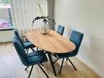 eiken eettafels organische, kiezel,asymetrische op maat, Huis en Inrichting, 100 tot 150 cm, Verzenden, Eikenhout, Vijf personen of meer