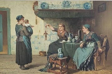 Sipke Kool (1836-1902) - Fries interieur Hindeloopen