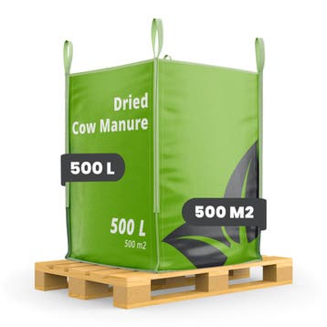 Gedroogde Koemest (Bigbag 500 Liter - voor 500m2), Verzenden, Mest