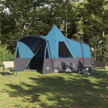 vidaXL Teepee Tent 8-Persoon 8-persoons Blauw, Verzenden, Nieuw, Tot en met 2