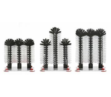 Spoelborstel aluminium voet 3-delig |  3x18cm, Verzenden