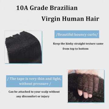 Tape In Kinky Straight Haarverlenging - 100% Braziliaans Rem, Verzenden, Nieuw