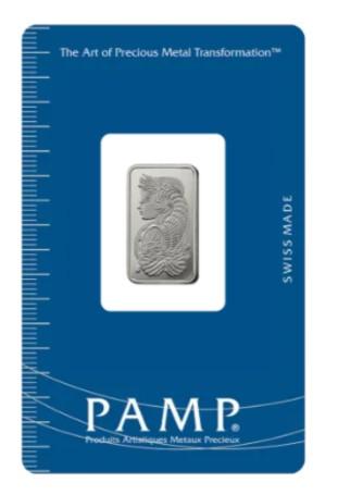 Platina 5 gram Pamp Suisse, Verzenden, Losse munt