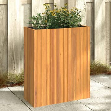 vidaXL Plantenbak 59x27,5x70 cm massief acaciahout, Verzenden, Nieuw, Hout, 60 cm of meer