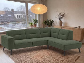 Drenthe Hoekbank - loungebanken - Groen, Nieuw, 150 cm of meer, Stof, 250 tot 300 cm
