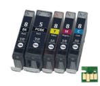 Set Canon PGI 5 & CLI 8 serie MET CHIP compatible € 6,75, Verzenden, Nieuw, Canon