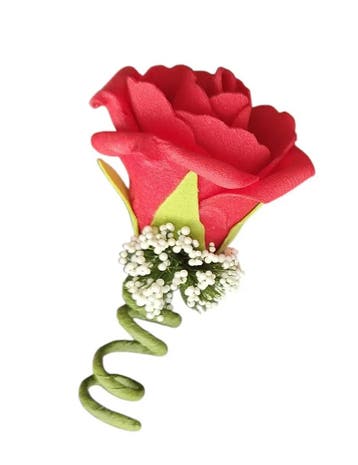 Corsage Roos Rood CEM260 foam zonder blad Maatwerk, Ophalen of Verzenden, Nieuw