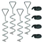 Bodemanker Schroef 4-delige Set 32 Cm Spiraalvormige Trampol, Verzenden, Nieuw
