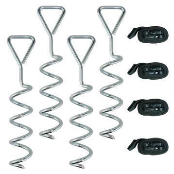 Bodemanker Schroef 4-delige Set 32 Cm Spiraalvormige Trampol, Verzenden, Nieuw