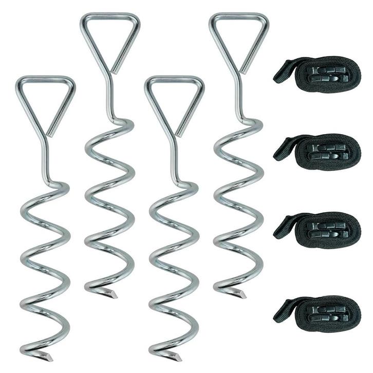 Bodemanker Schroef 4-delige Set 32 Cm Spiraalvormige Trampol, Sport en Fitness, Rugby, Nieuw, Verzenden