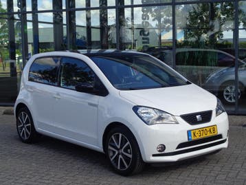 Seat Mii Electric Plus 83pk Clima Cruise LM Stoelverw NLauto, Stof, Met garantie (alle), Mii, Wit