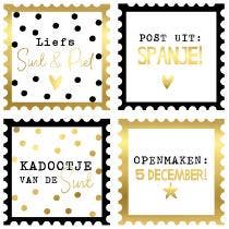 8x Sticker Sint Postzegel post uit spanje (stickers, OUTLET), Ophalen of Verzenden, Nieuw, Meerdere stickers