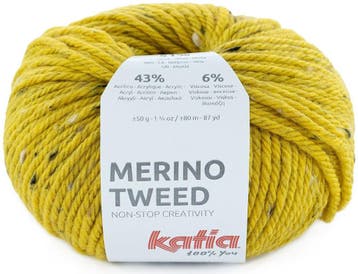 Katia Merino Tweed - 323 Okergeel - Merinogaren, Ophalen of Verzenden, Nieuw