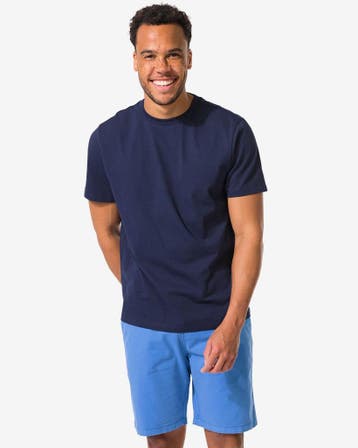 HEMA Heren T-shirt regular fit donkerblauw 2 voor 21.99, Kleding | Heren, Verzenden, Nieuw